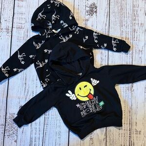 Kids Black Hoodies Set of 2